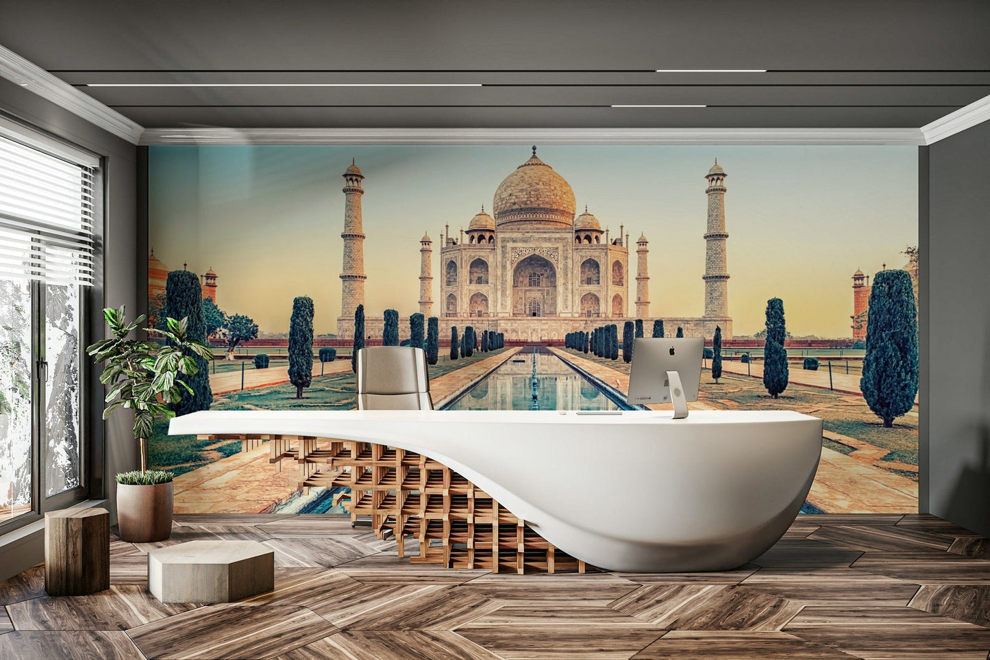 A classic Taj Mahal wallpaper for walls.

