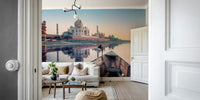 A contemplative iconic building wallpaper mural for a feature wall.

