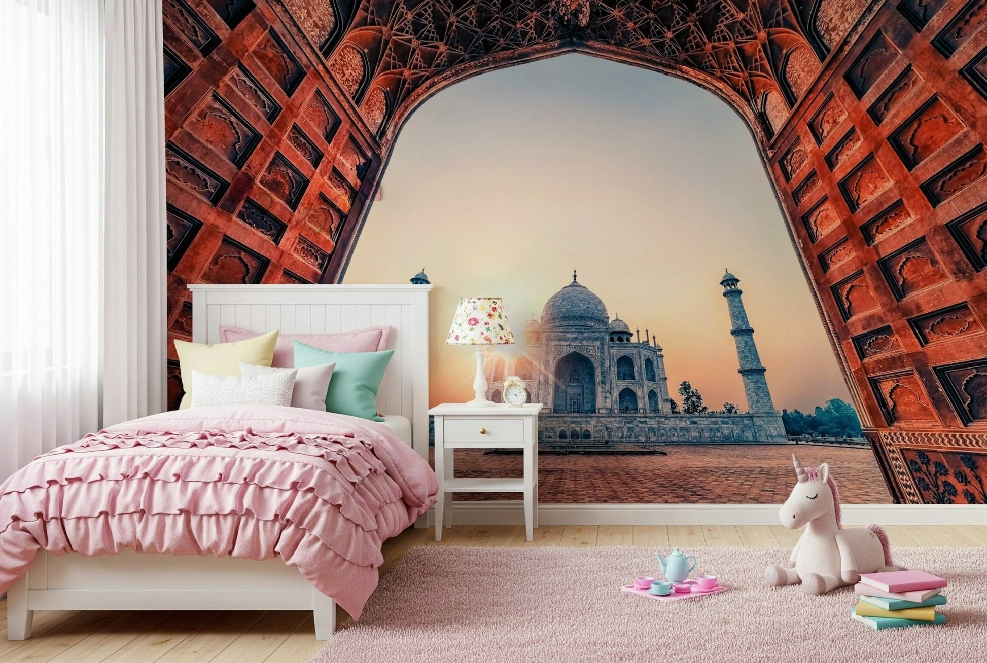 Beautiful Taj Mahal Sunset wallpaper grand mausoleum.