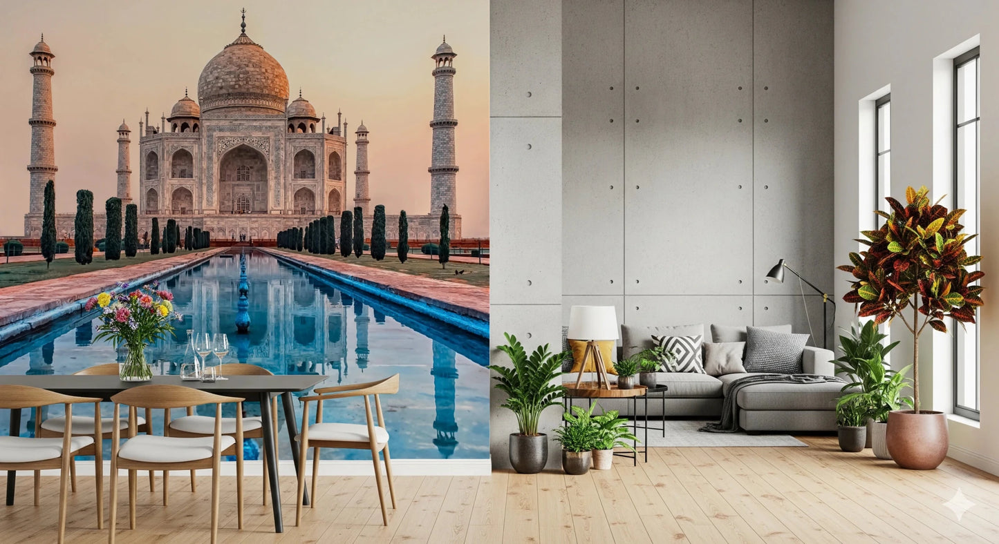 Taj Reflection Wall Mural