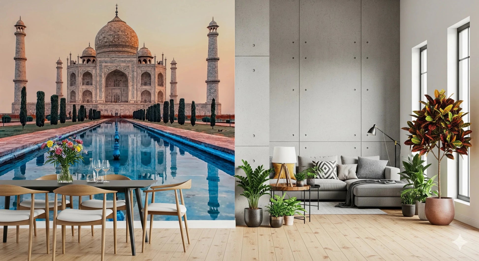 Taj Reflection Wall Mural