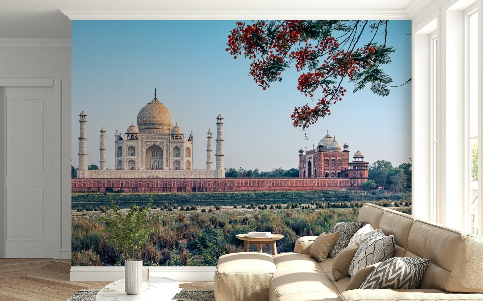 Iconic landmark image ideal for a Taj Serenity wallcovering.