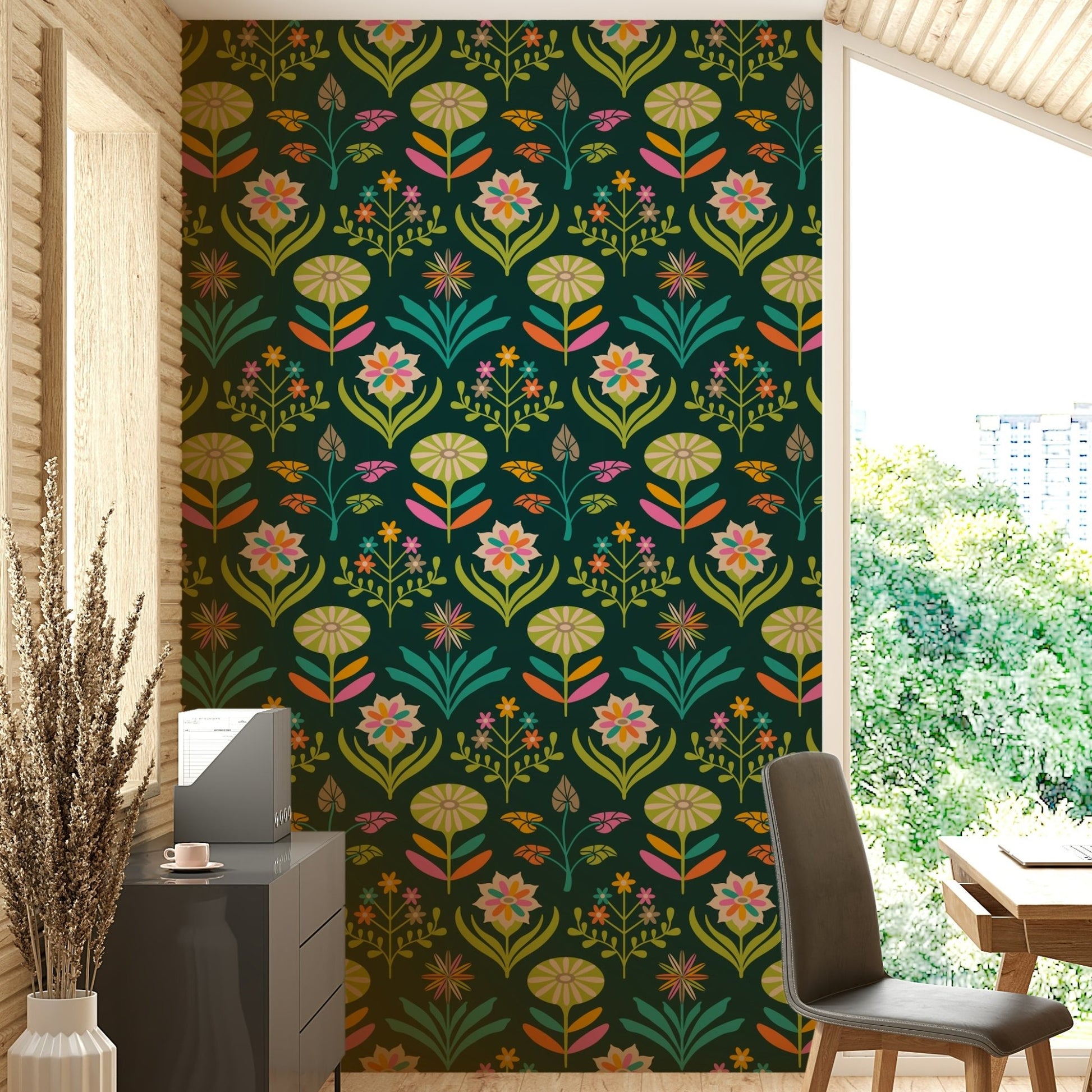 Hand-drawn look with organic shapes and bright hues.

