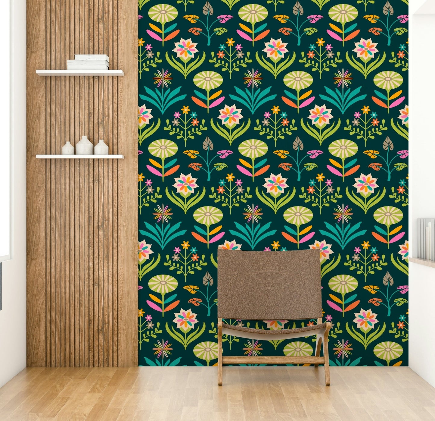 Unique blend of mid-century and cottagecore aesthetics.

