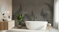 Lush Taupe print, Into The Jungle design, modern wall finish.