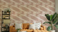 Rhythmic curved stripes create a modern aesthetic wallpaper.
