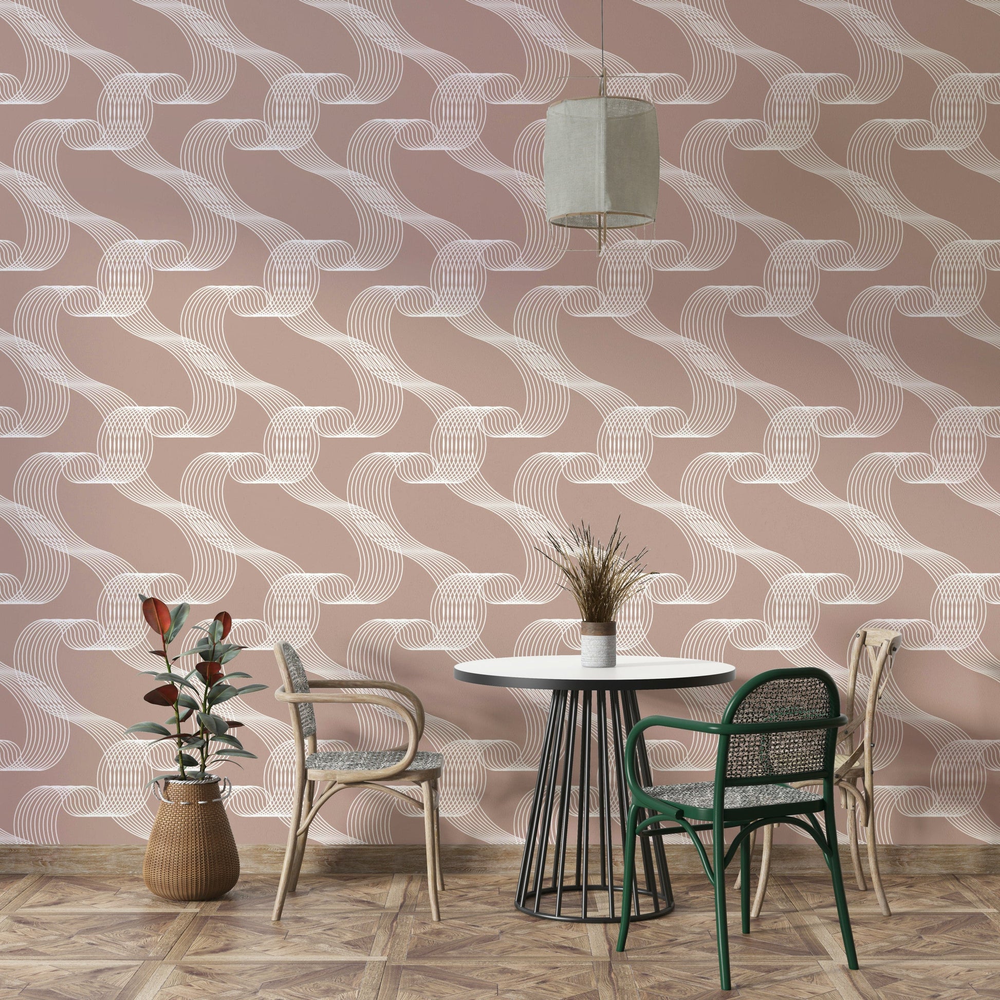 Muted rose backdrop featuring looped motion effect wallpaper.
