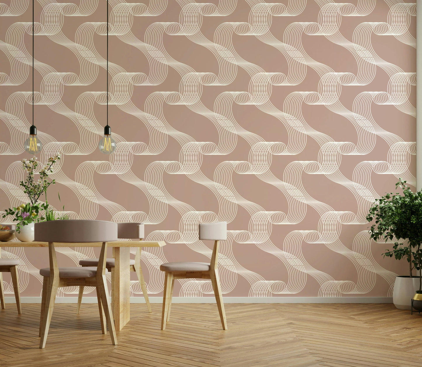 Minimalist abstract water ripple pattern for home wallpaper.
