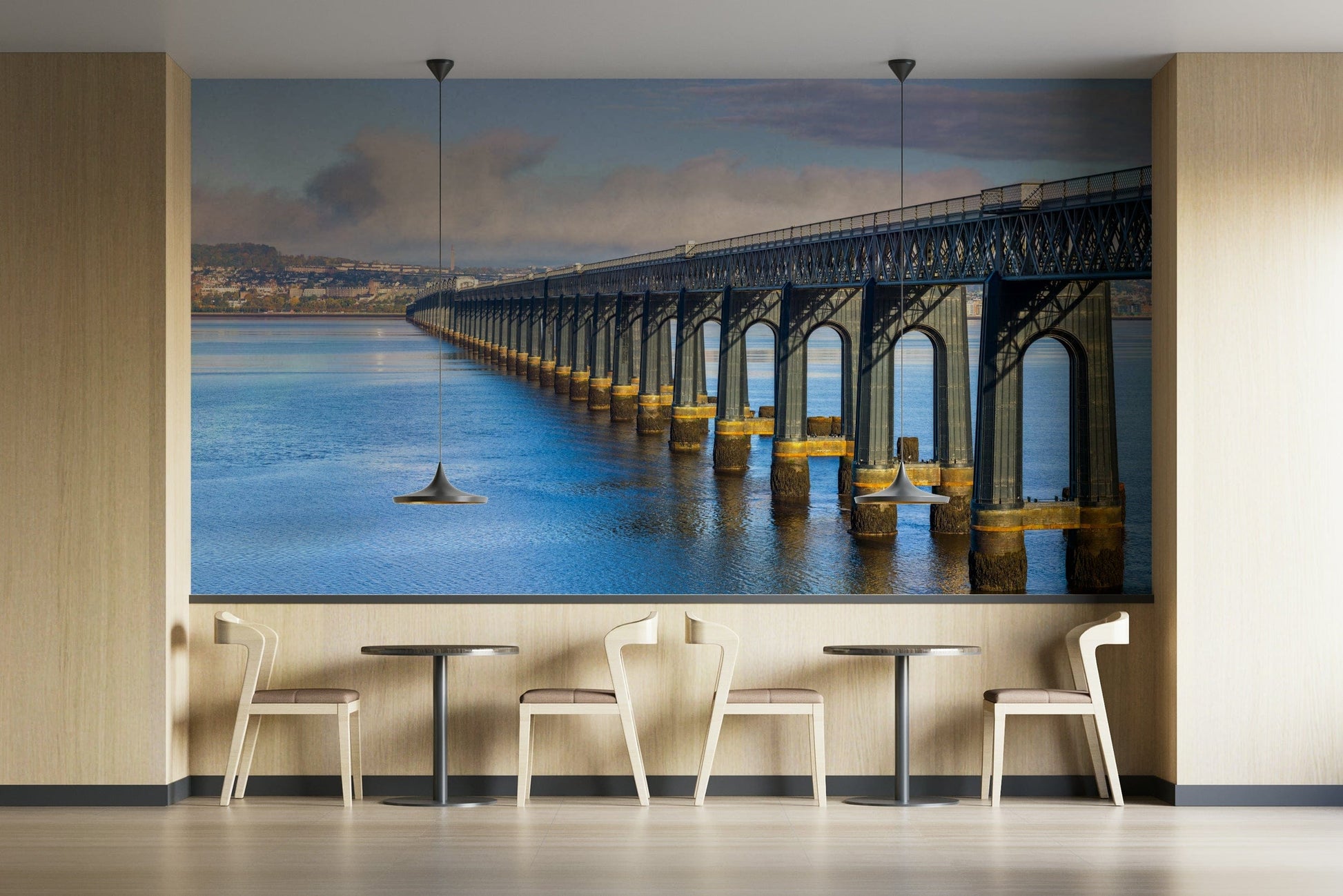 A classic bridge design wallpaper for walls.

