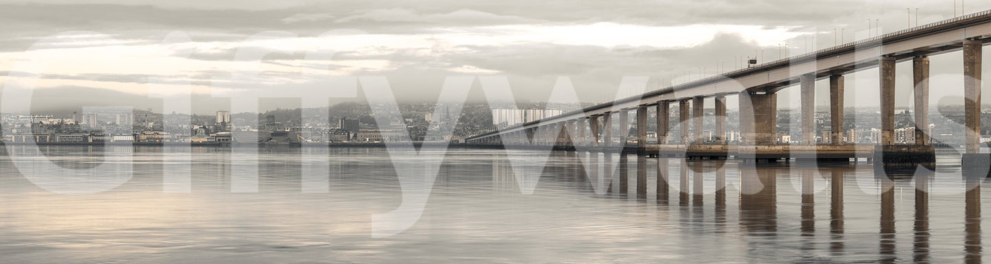 Architecture mural featuring Tay Road Bridge span

