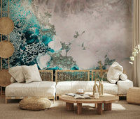 A contemplative dark ocean wallpaper mural for a feature wall.