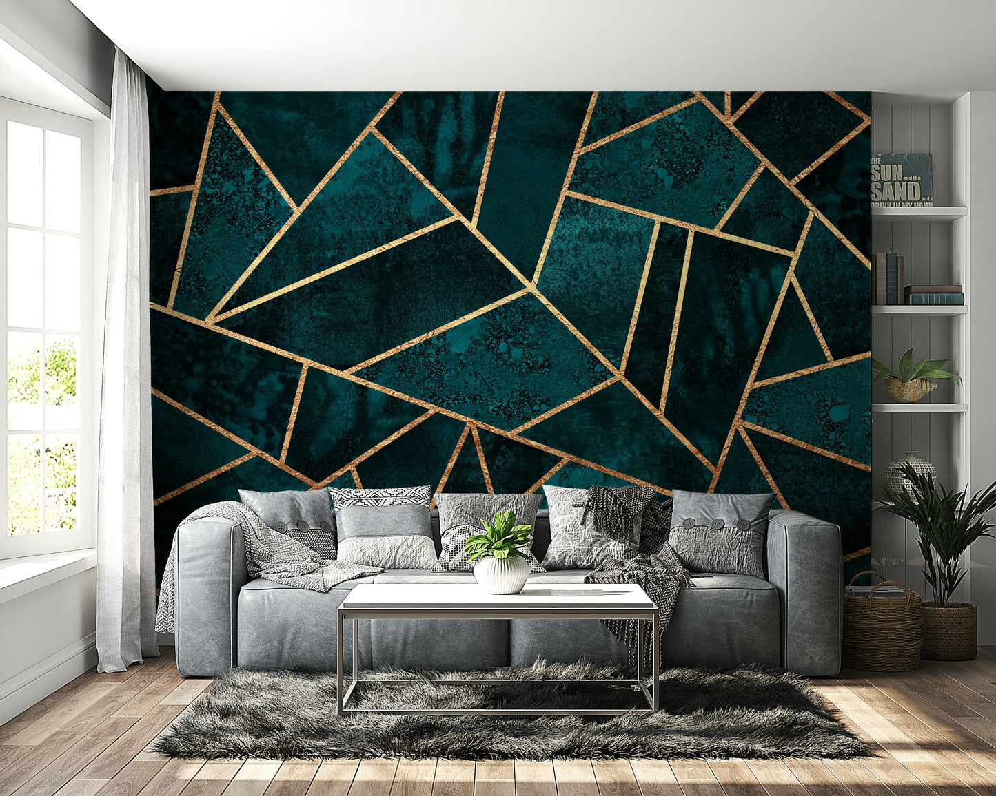 A classic geometric wallpaper for walls.

