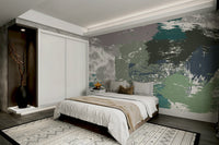 A calming granite pattern wallpaper mural that defines a space.

