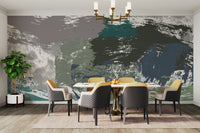 A serene white marble texture wall mural for opulent decor.

