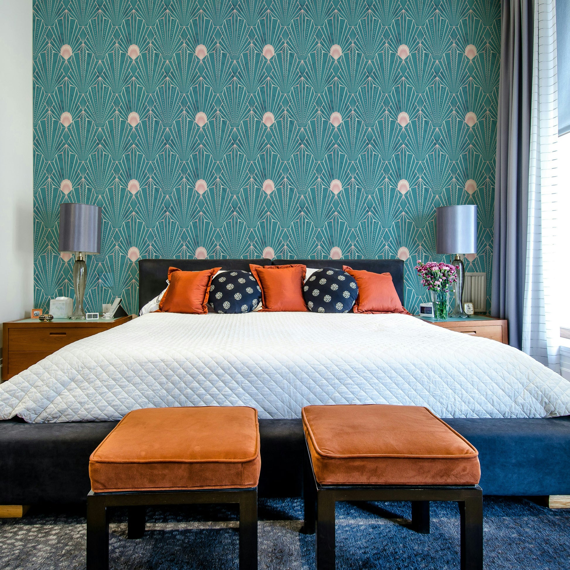 Eco-friendly Art Deco wallpaper by Giffywalls

