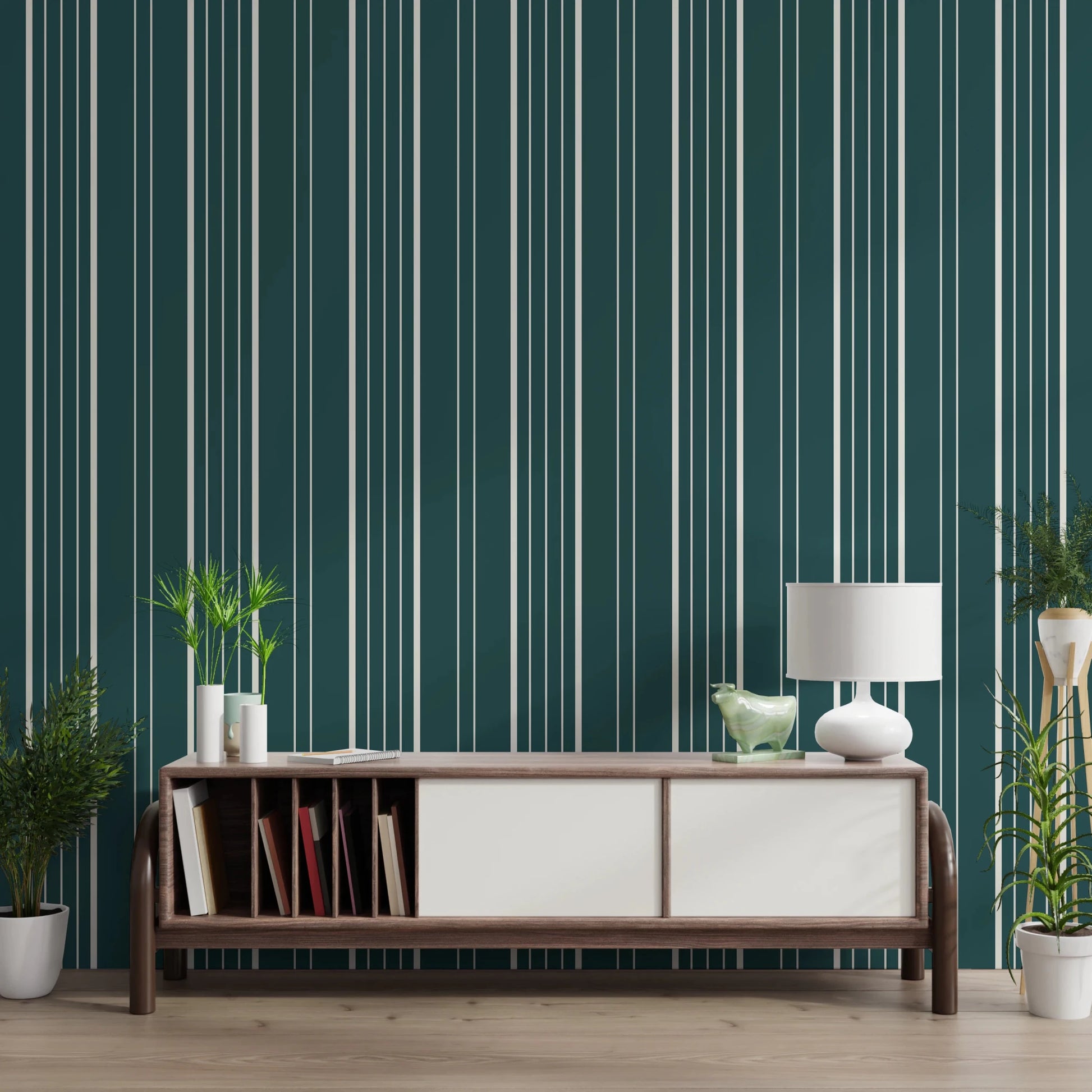 Teal Stripe Wallpaper⁠