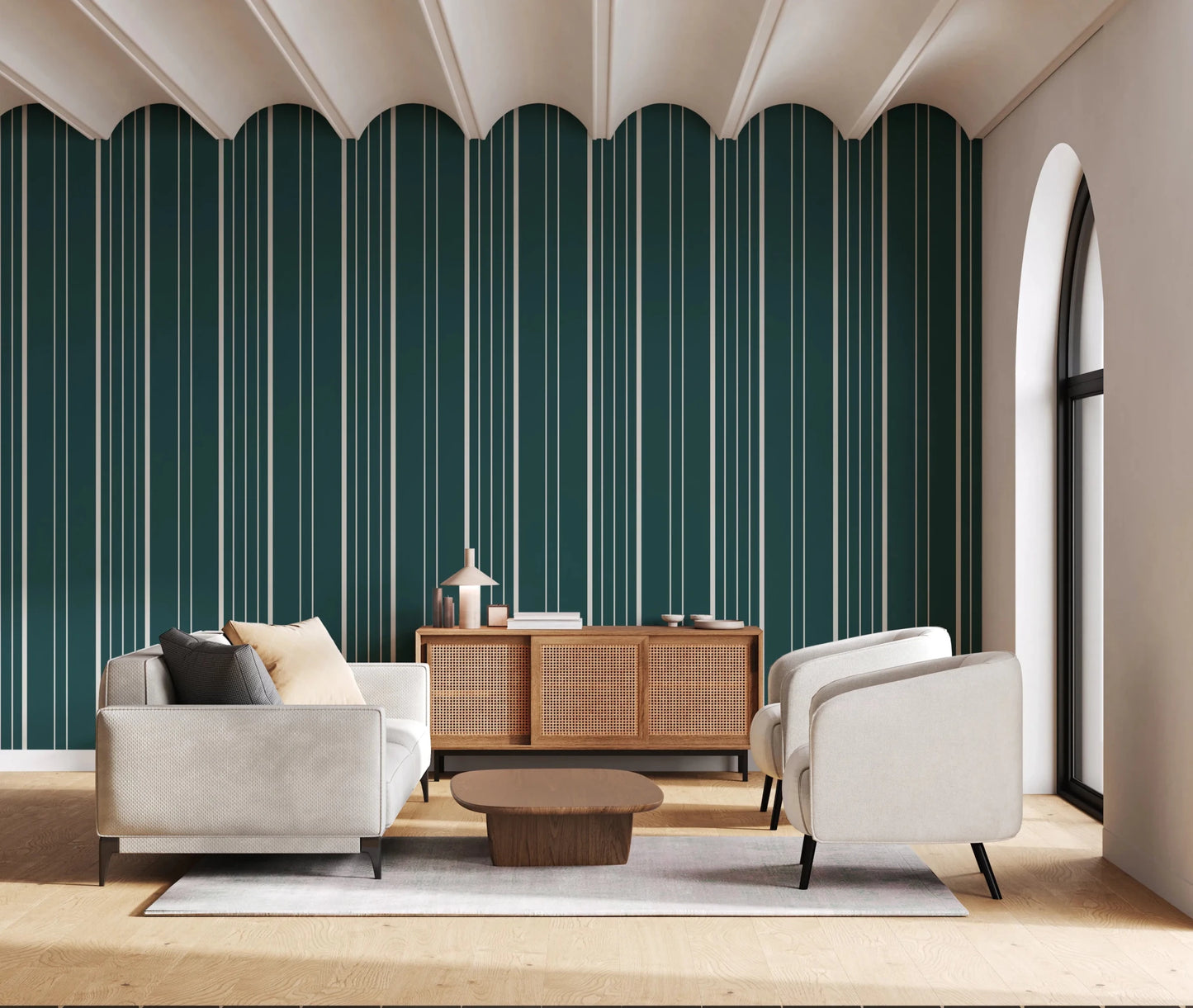 Teal Stripe Wallpaper⁠