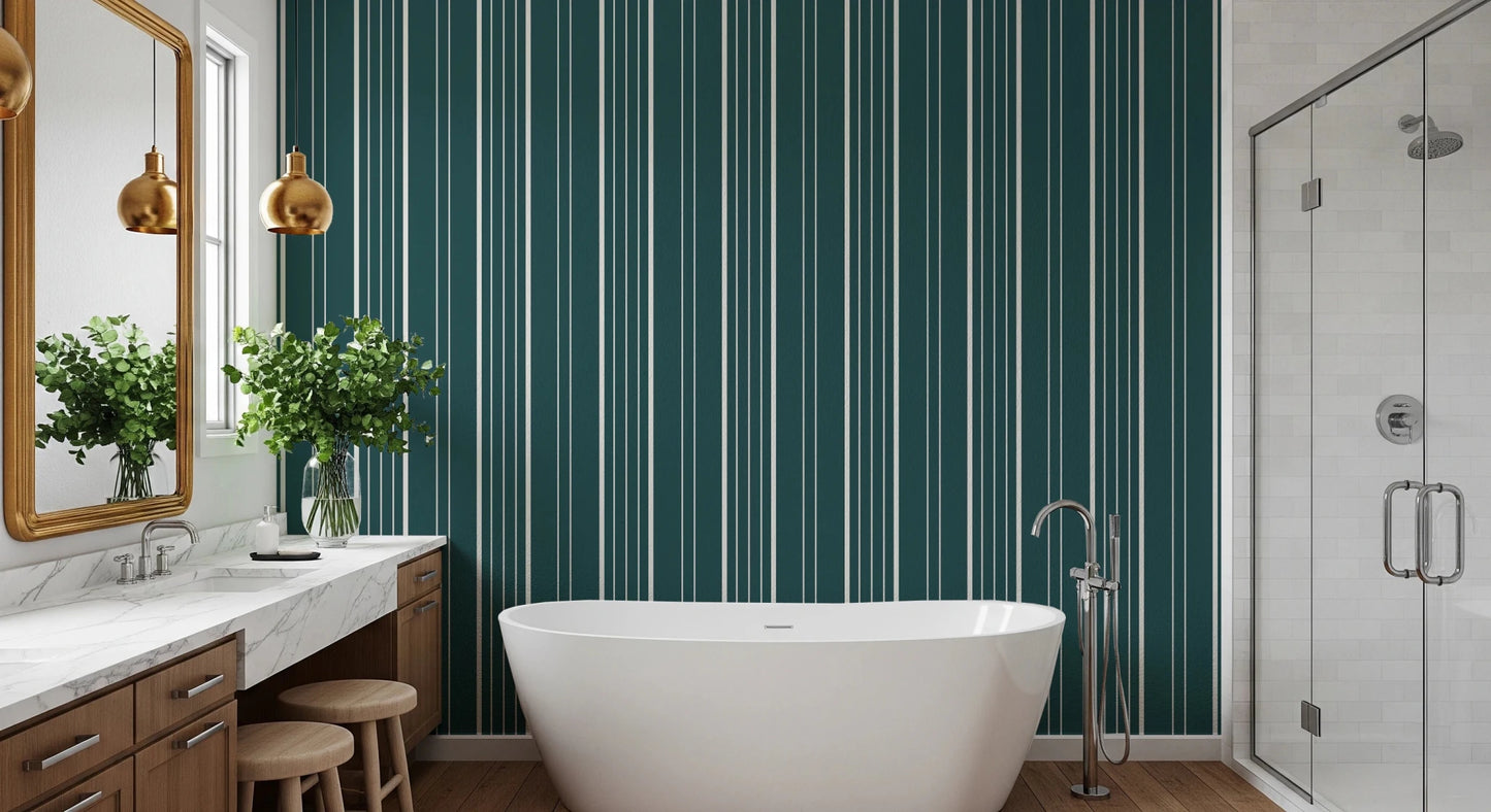 Teal Stripe Wallpaper⁠