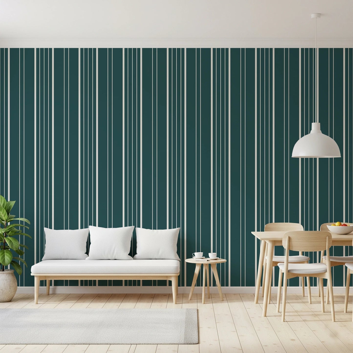 Teal Stripe Wallpaper⁠