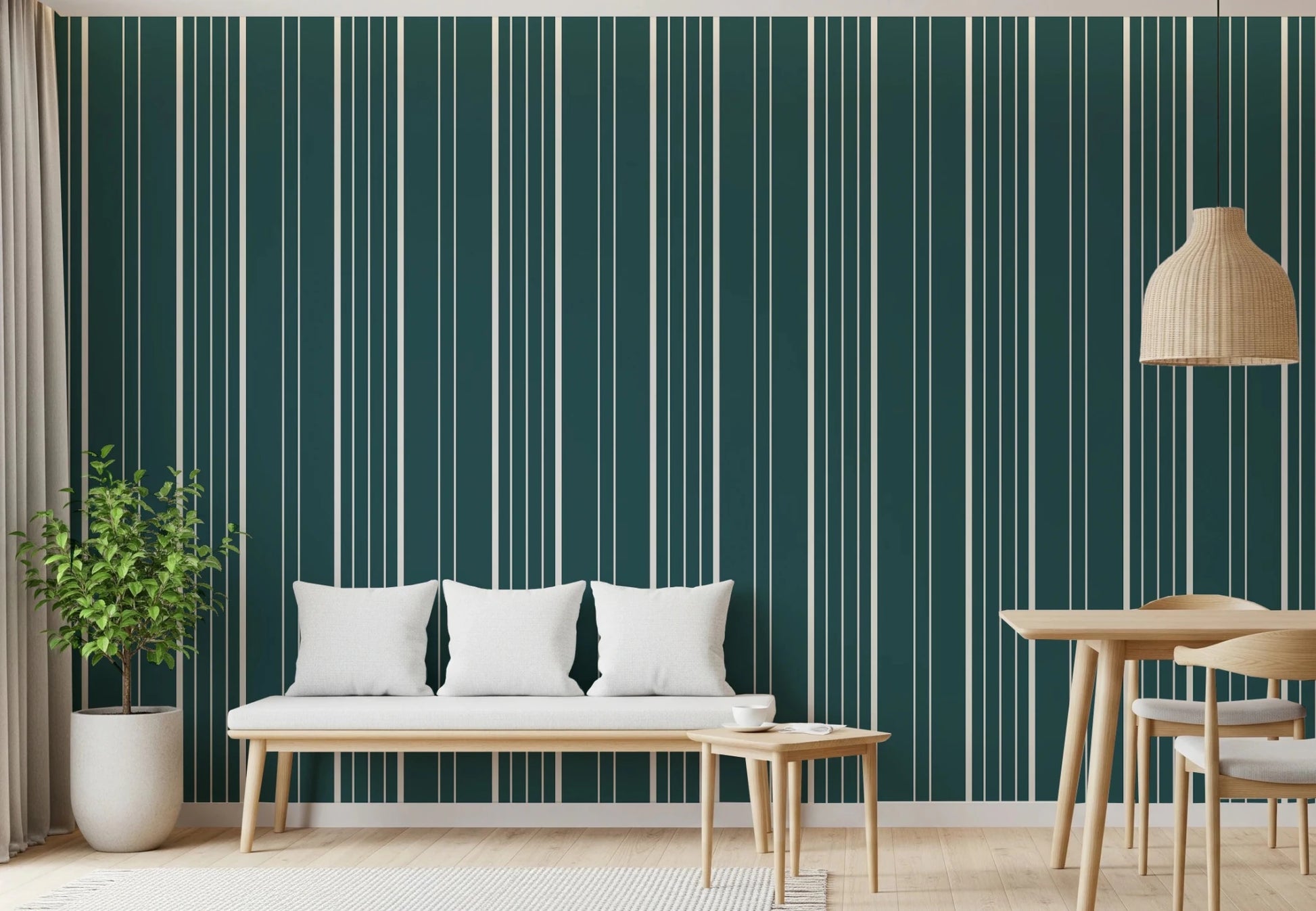 Teal Stripe Wallpaper⁠