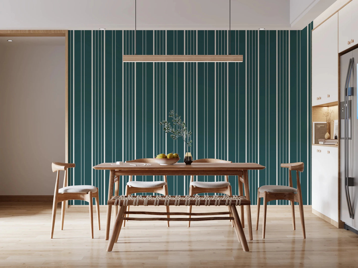 Teal Stripe Wallpaper⁠