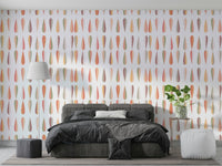 The colors are soft, muted tones of gray, blue, and orange.

