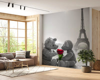 Teddy Bears in Love Wall Mural