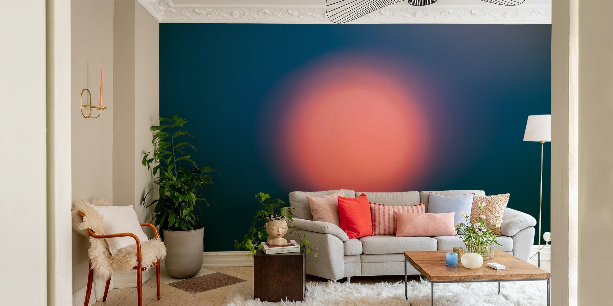 A Farewell to Day colorful wall mural.