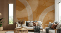 A contemplative gentle stroke wallpaper mural for a feature wall.