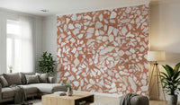 Wall mural featuring rustic stone terrazzo chunk style.
