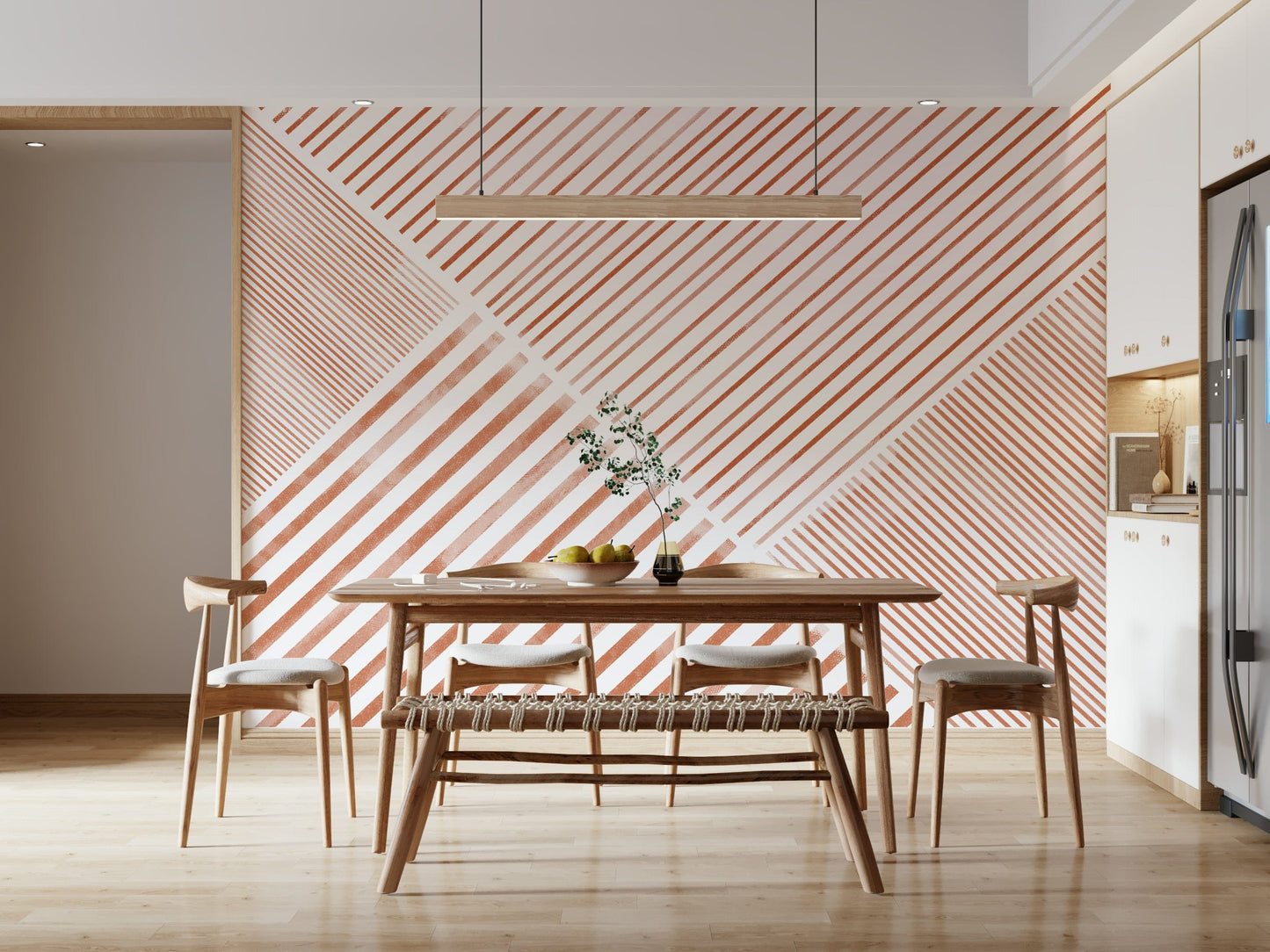 A classic stripe design wallpaper for walls.