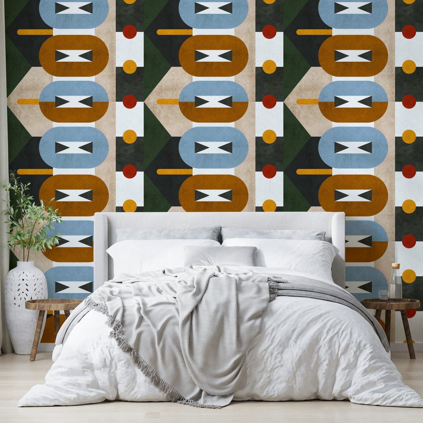 Warm abstract design for minimalist interiors


