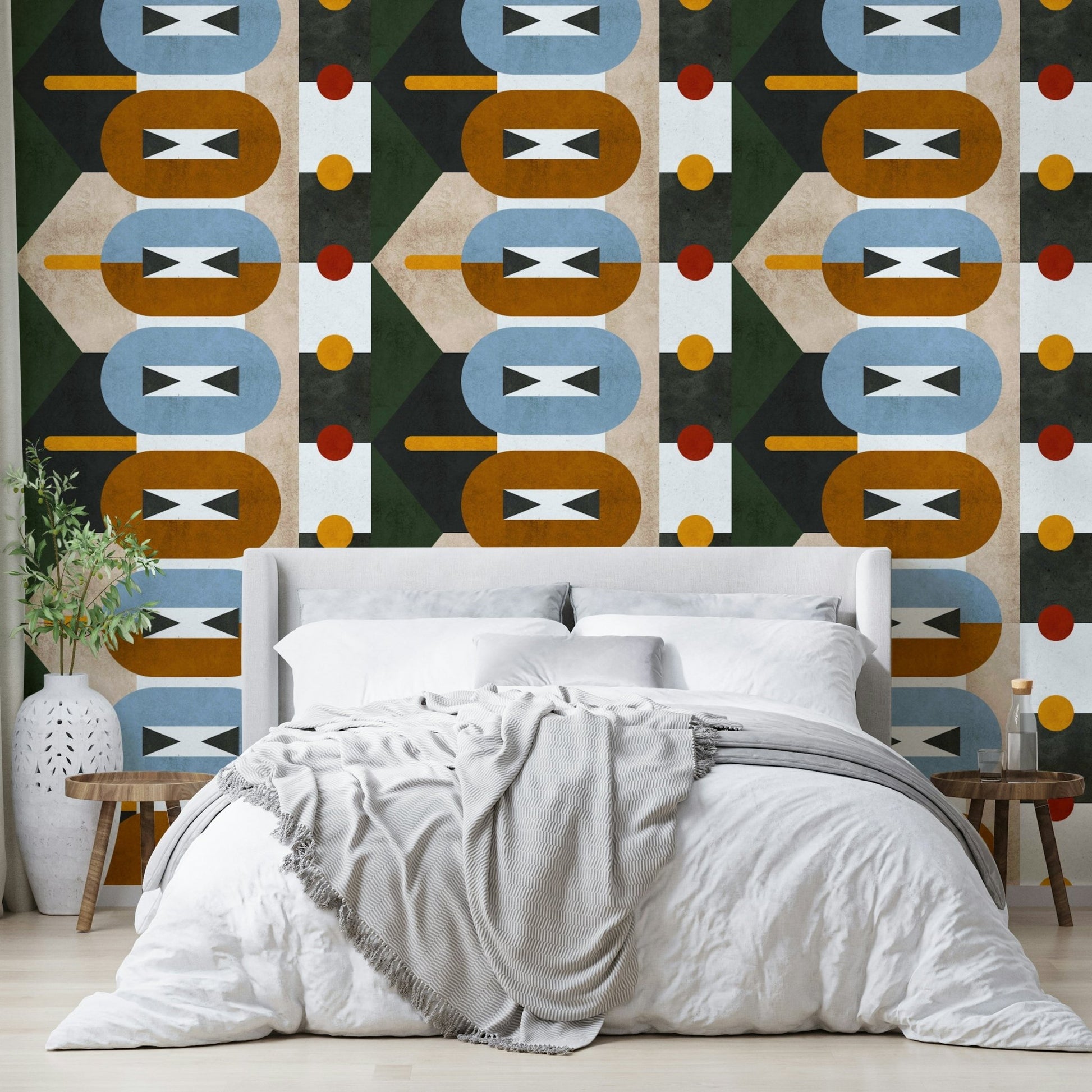 Warm abstract design for minimalist interiors

