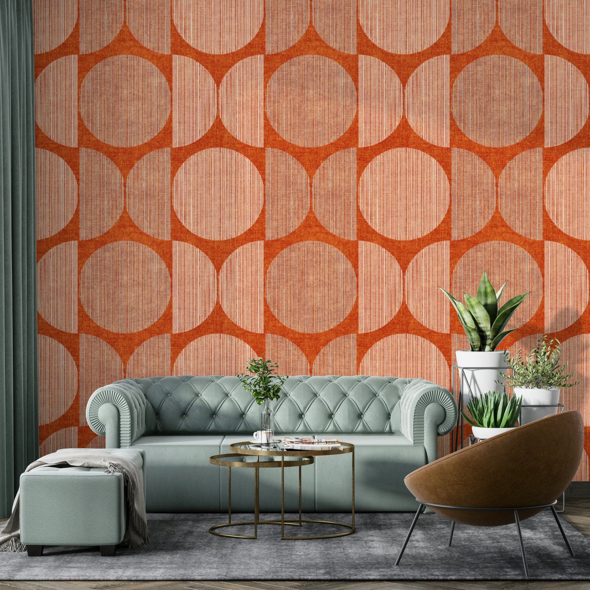 A contemplative bold design wallpaper mural for a feature wall.

