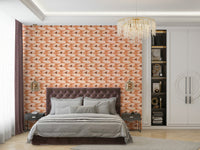 Earthy bird mural for interiors
