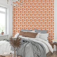 Soft terracotta bird wall design
