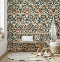Elegant home accent wall covering, large floral motifs, Opulence pattern.