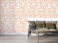 Terracotta Flow Wallpaper