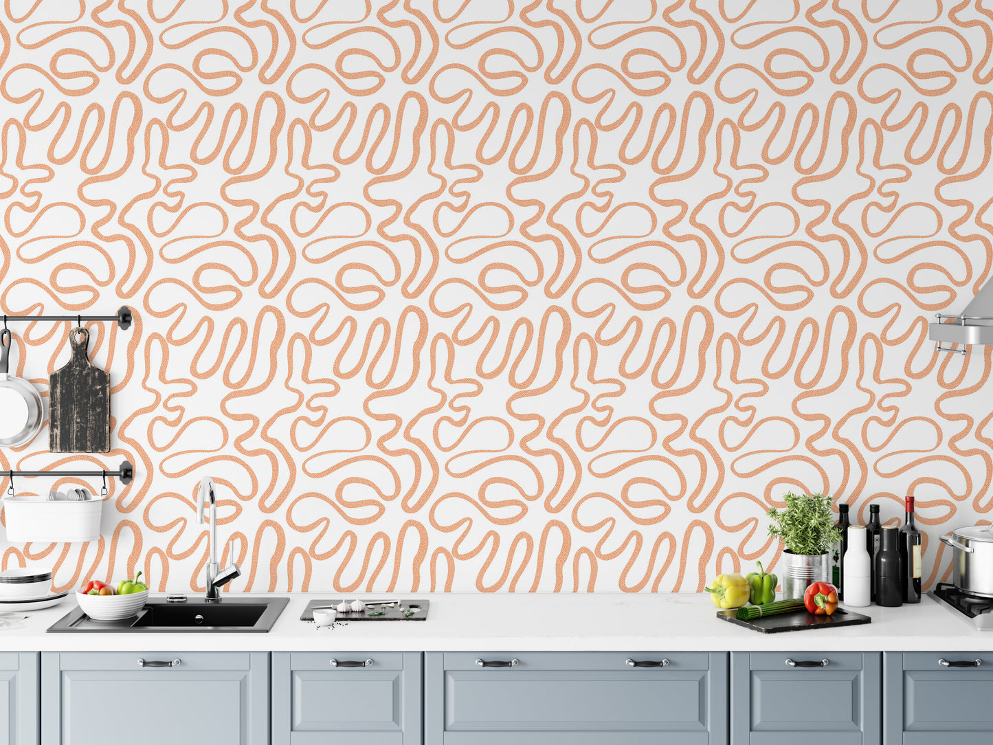 Terracotta Flow Wallpaper