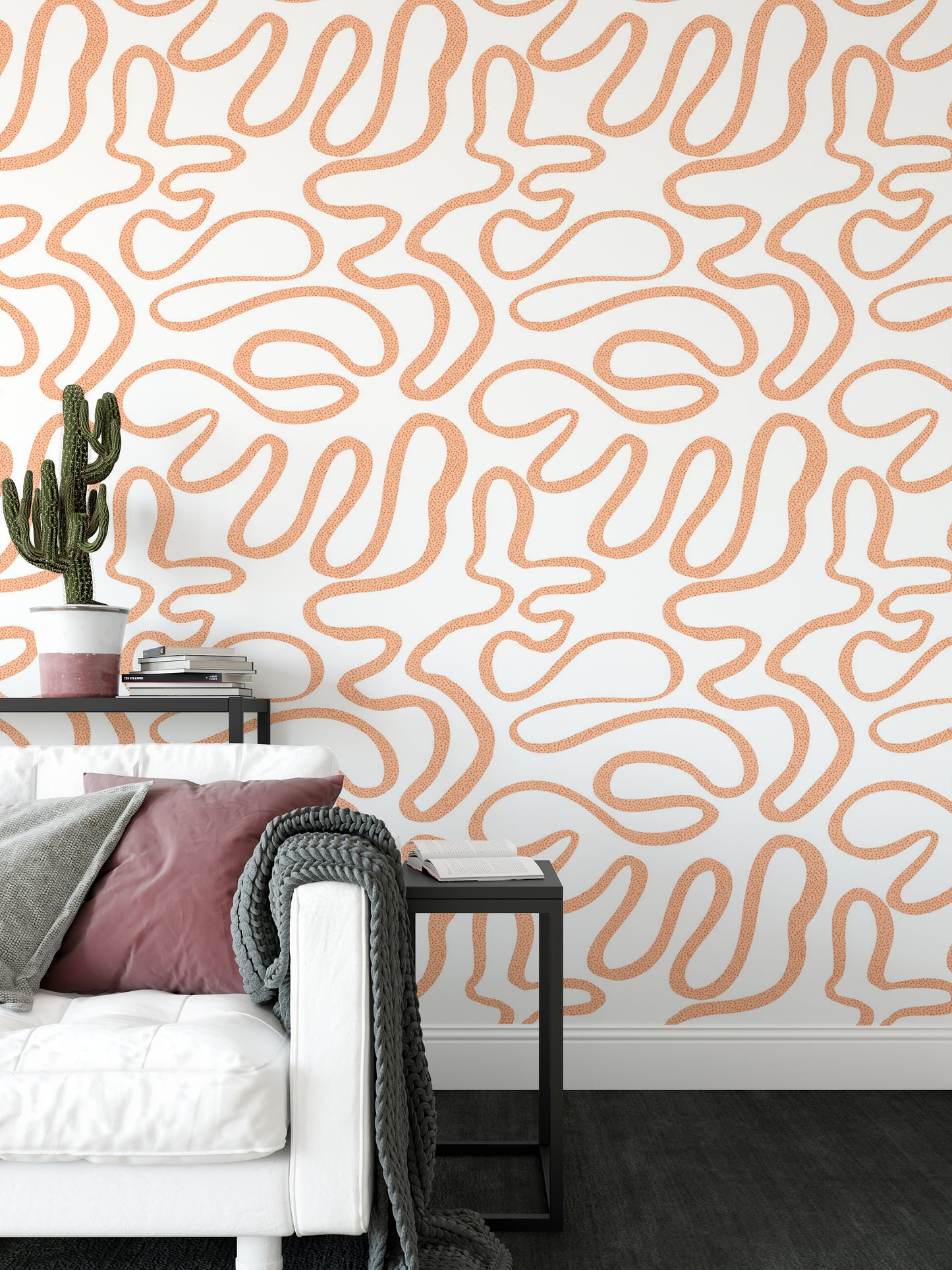 Terracotta Flow Wallpaper