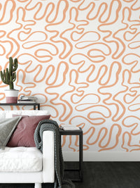 Terracotta Flow Wallpaper