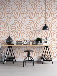 Terracotta Flow Wallpaper