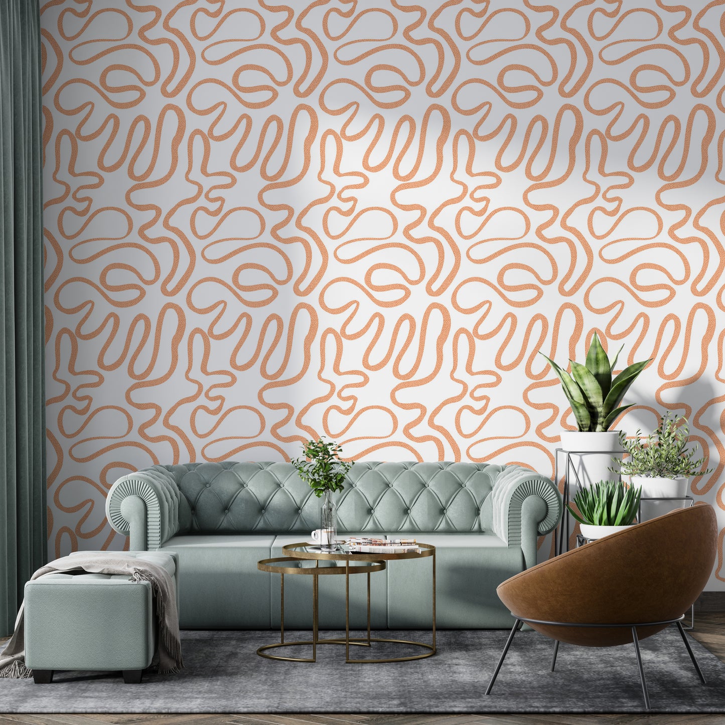 Terracotta Flow Wallpaper