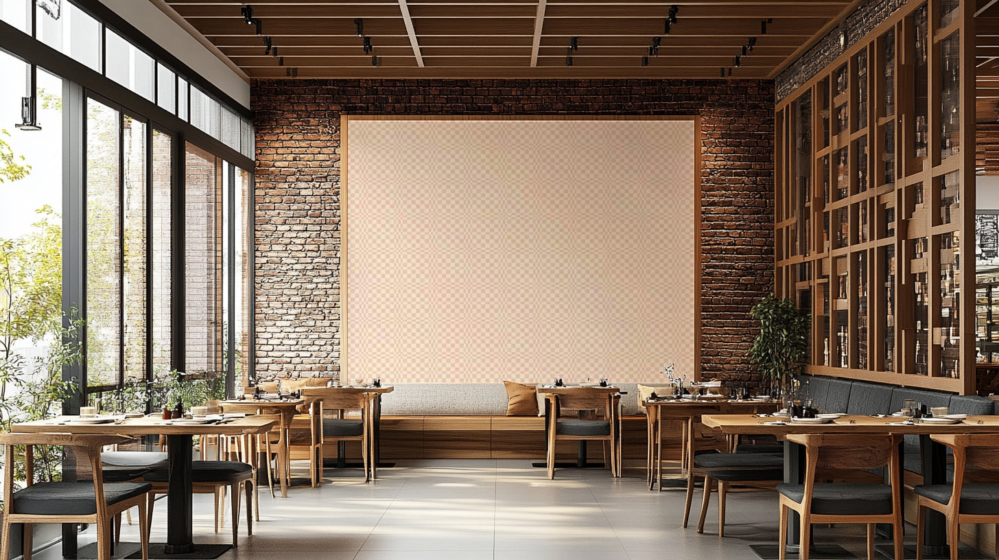 Warm terracotta woven check jungle wallpaper with jewel accents

