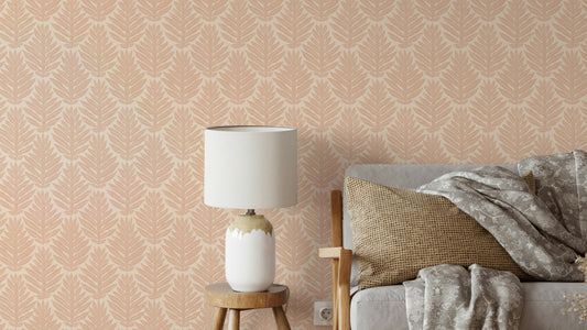 Terracotta Leaf Scallop Jewel Jungle Wallpaper⁠