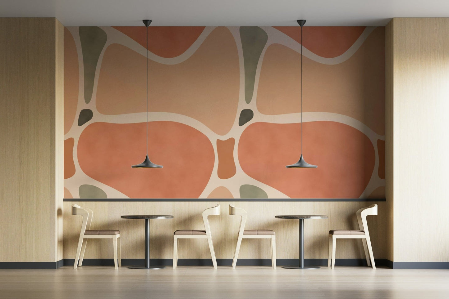 Rustic terracotta-inspired mural

