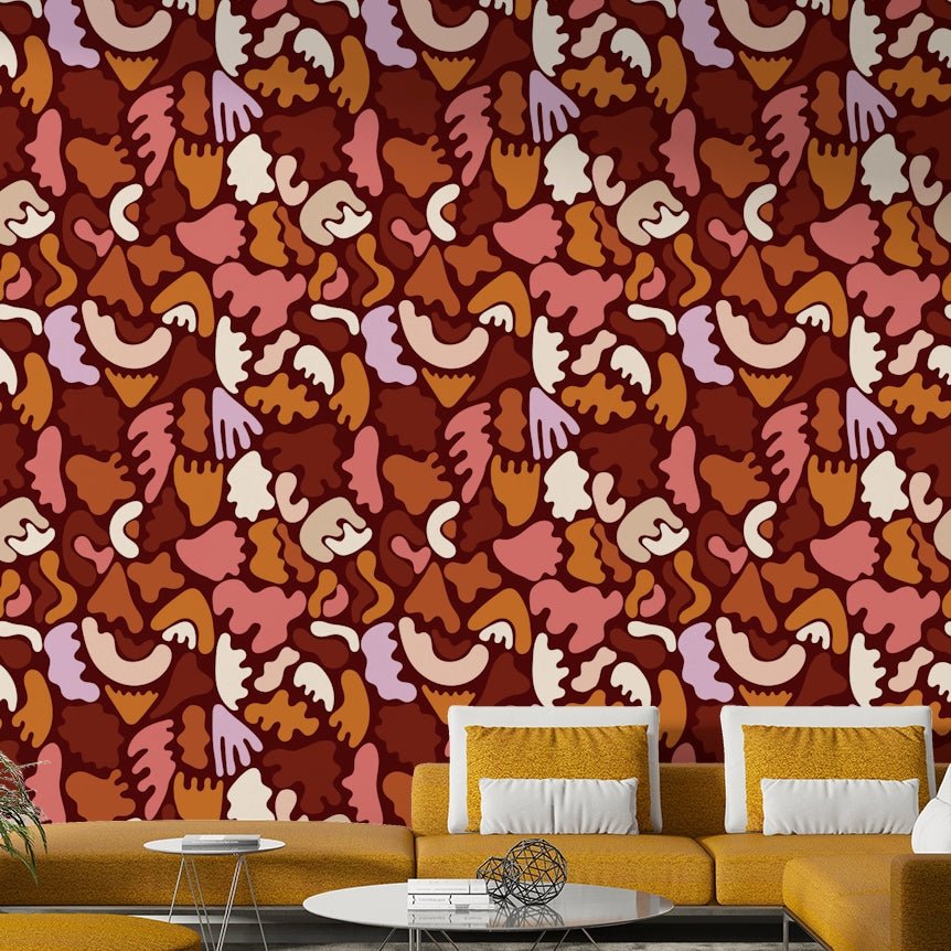 Earthy wallpaper design with subtle wave patterns

