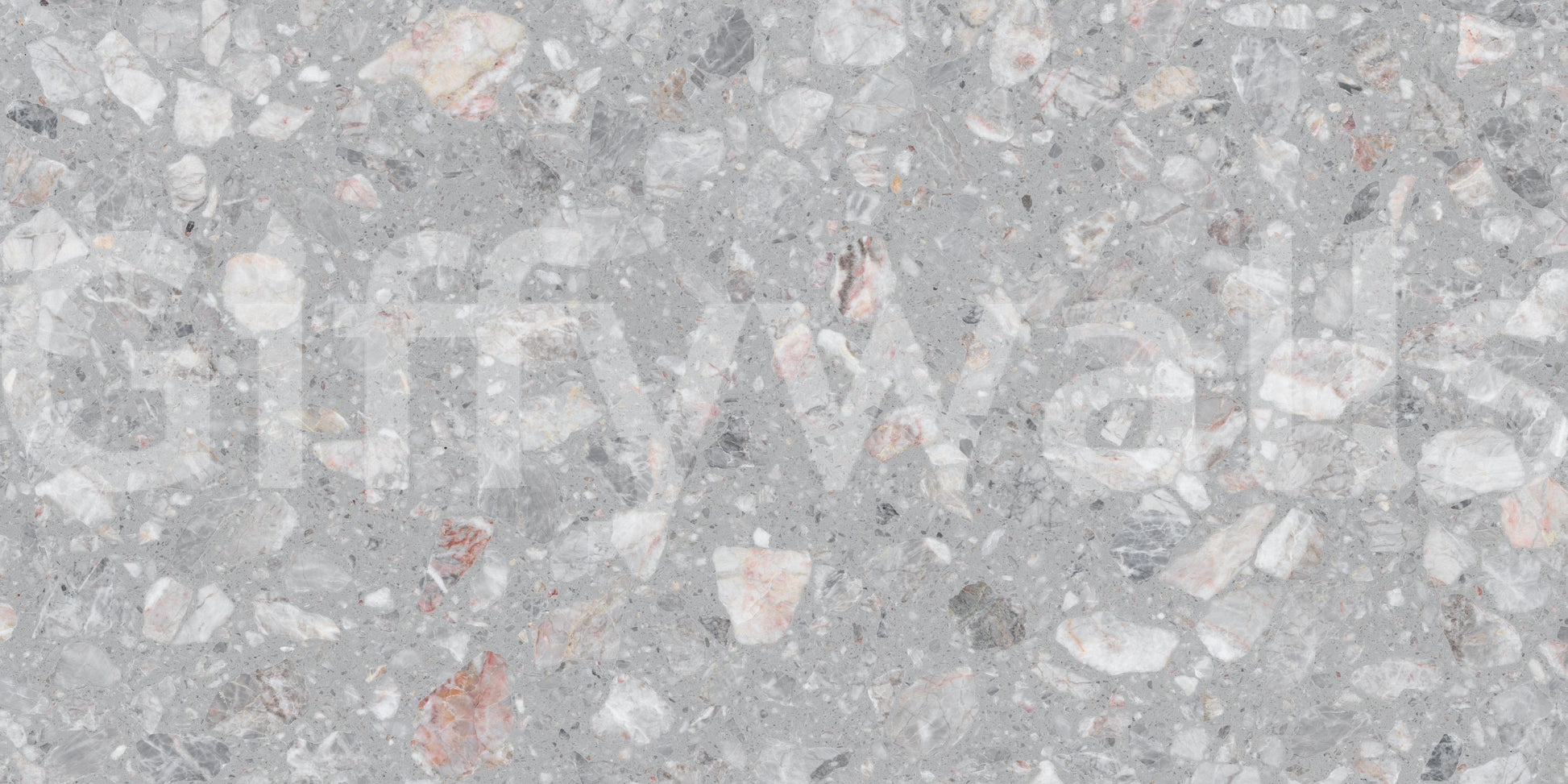Contemporary Terrazzo Cement wallpaper. Bold stone pieces.