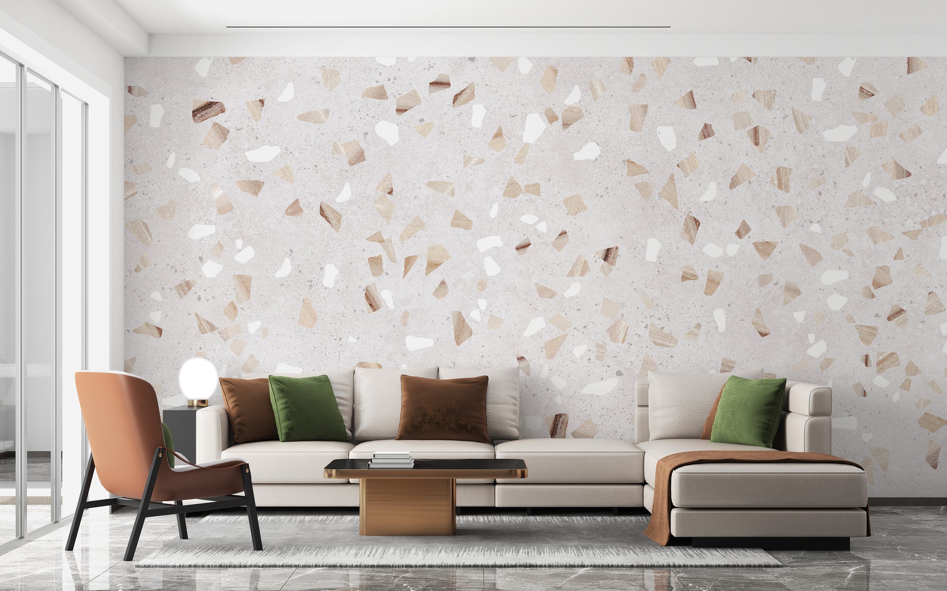 Terrazzo marble wallpaper