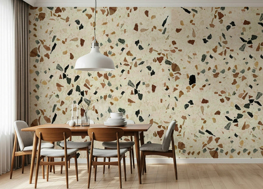Polished Terrazzo surface mural, ideal for feature walls.